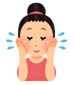 化粧水ぬり